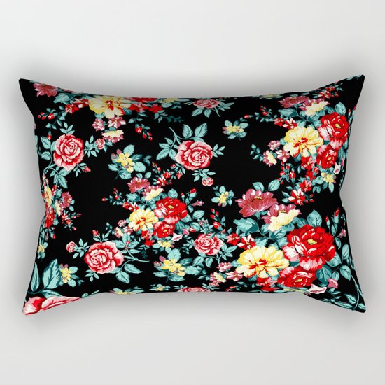 Flowers Pattern Rectangular Pillow