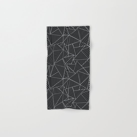 Ab 2 R Black and Grey Hand & Bath Towel