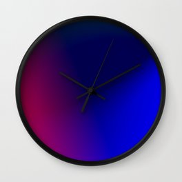 Gradient design - blue and purple Wall Clock