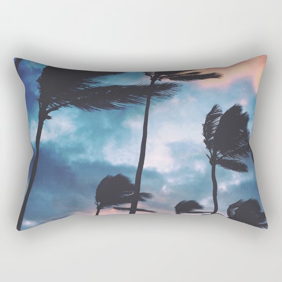 Palm trees at sunset Rectangular Pillow