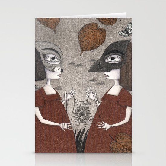 Ana and Eva (An All Hallows' Eve Tale) Stationery Cards