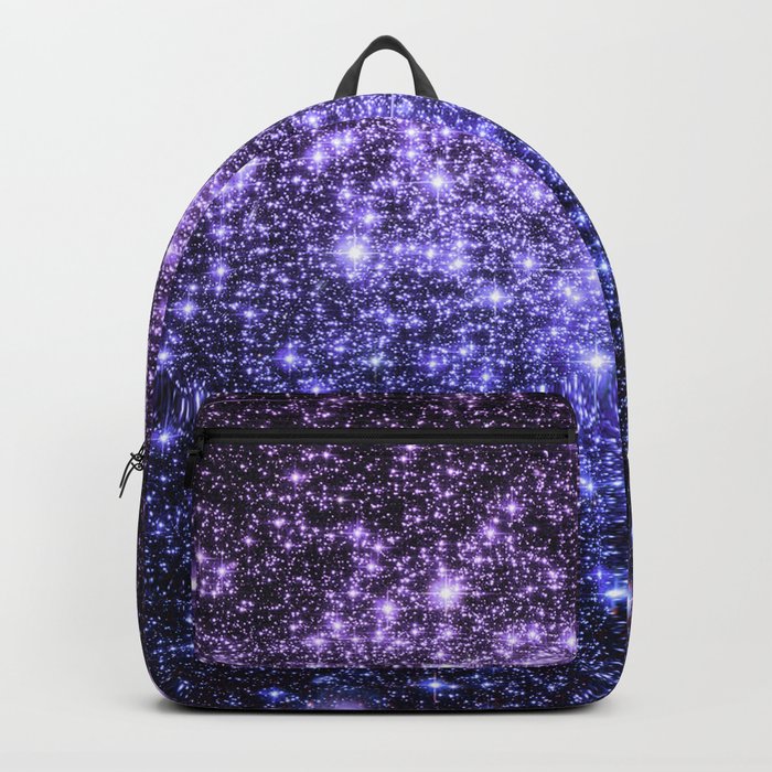 Galaxy Sparkle Stars Purple Periwinkle Blue Leggings by