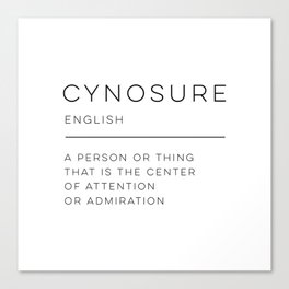 Cynosure Definition Canvas Print
