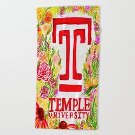 Temple University - Wildflowers Beach Towel