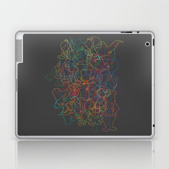 50 cartoon silhouettes Laptop & iPad Skin