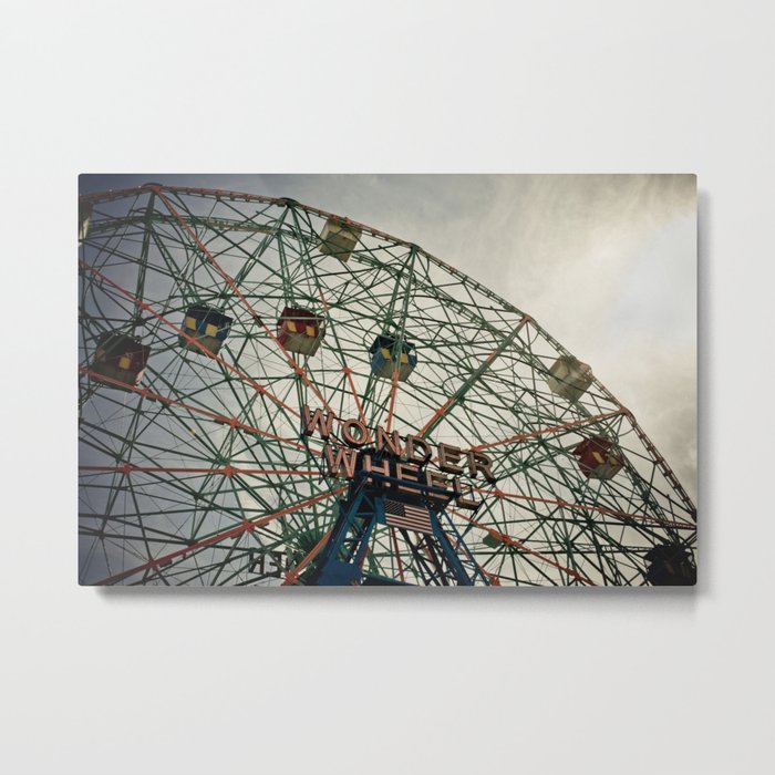 Coney Island Wonder Wheel Metal Print