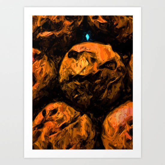 Gold Chocolate Chip Muffins Art Print