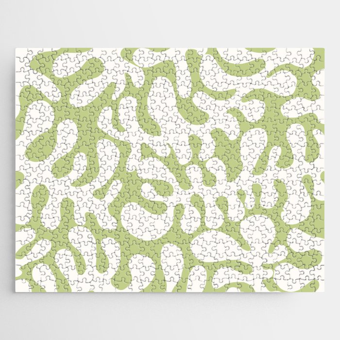 White Matisse cut outs seaweed pattern 1 Jigsaw Puzzle