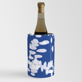 Abstract Splash Navy Blue Wine Chiller