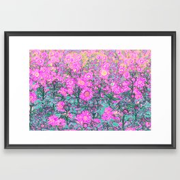 Sunflowers in Pink Framed Art Print