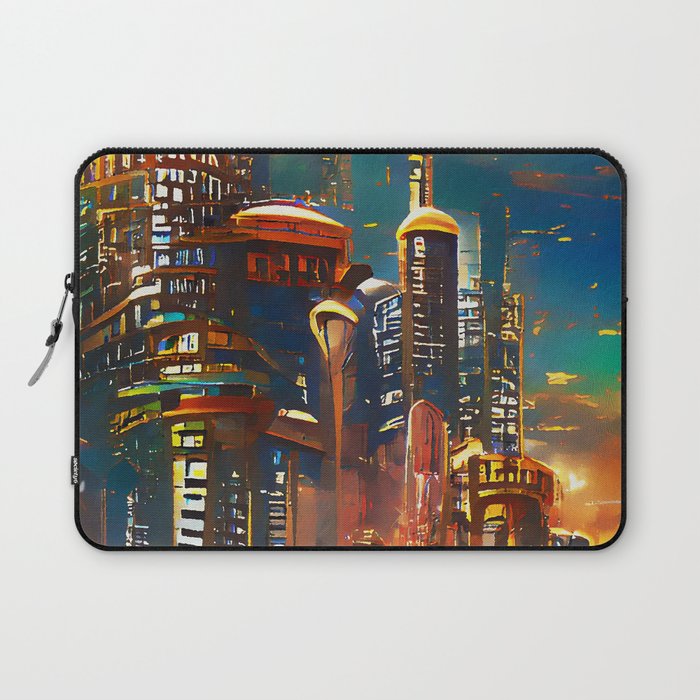 Skyline from the Future Laptop Sleeve