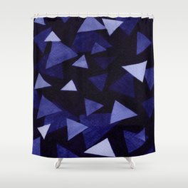 Triangular 2 - Blue Shower Curtain