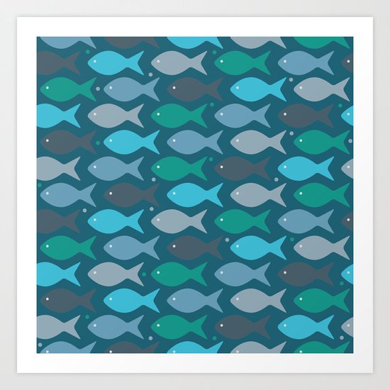 fish pattern Art Print