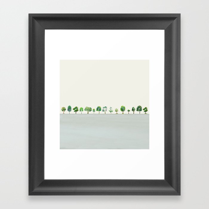 A Row Of Trees Framed Art Print