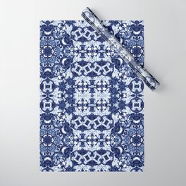 Boho Blue Medallion Wrapping Paper