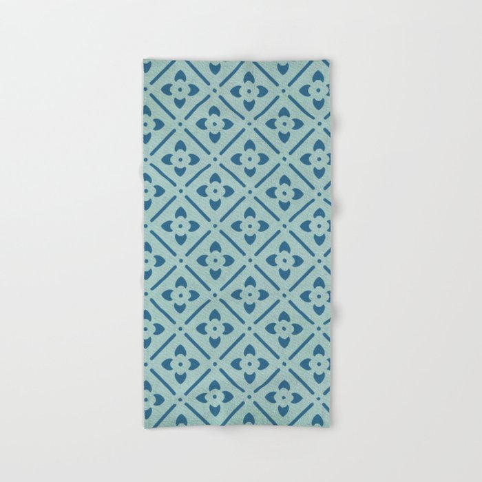blue green pattern Hand & Bath Towel by artsyheart | Society6