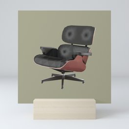 Eames Lounge Chair Polygon Art Mini Art Print