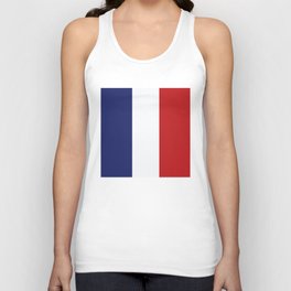 France Flag Print French Country Pride Patriotic Pattern Unisex Tank Top