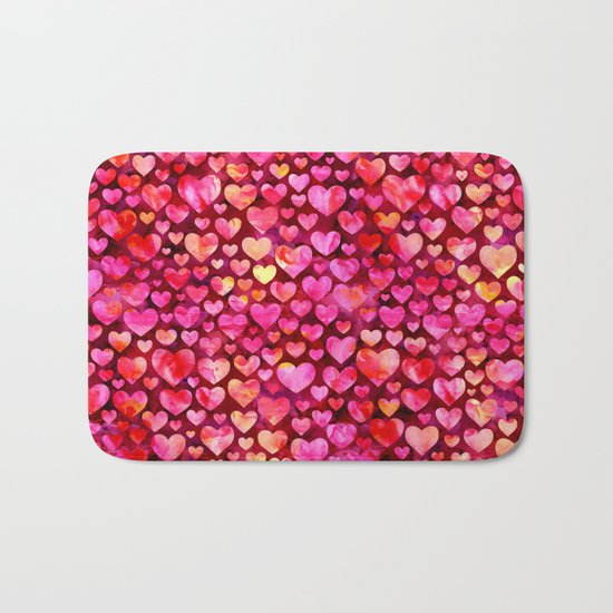 Heart Pattern 03 Bath Mat