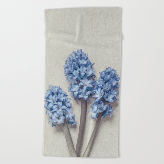Light Blue Hyacinths Beach Towel