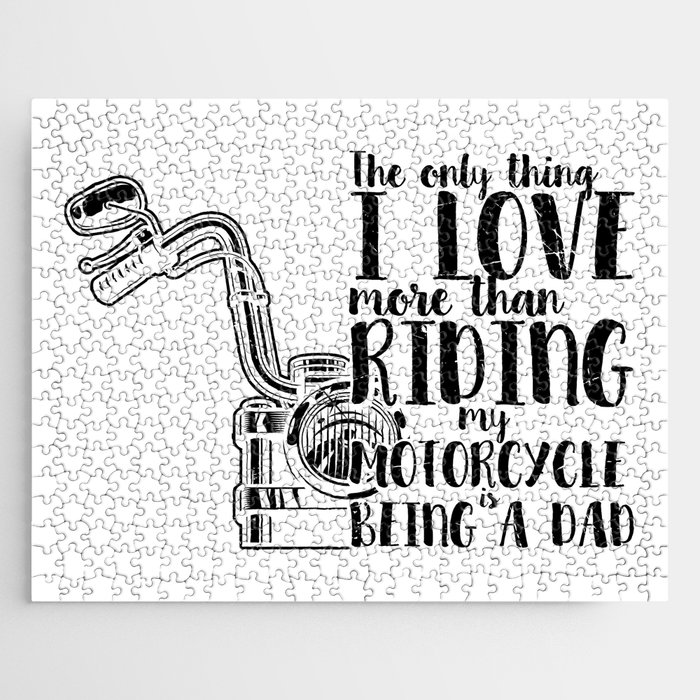 Motorcycle Riding Dad Jigsaw Puzzle