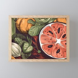 Vegetables collection Framed Mini Art Print