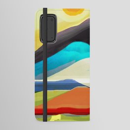 Sunny morning on the abstract bay Android Wallet Case