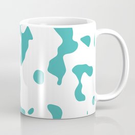 Large Spots - White and Verdigris Coffee Mug
