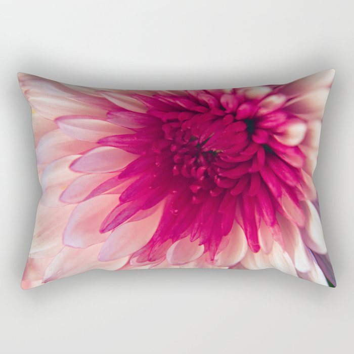 Pink Dahlia Rectangular Pillow