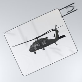 UH-60 Military Helicopter Picnic Blanket