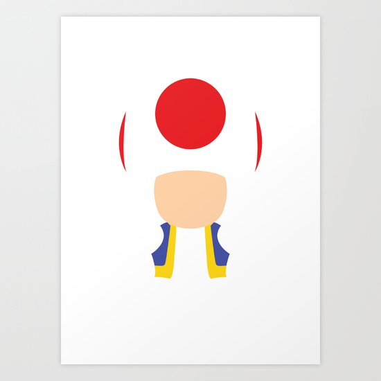 Mario - Toad Art Print