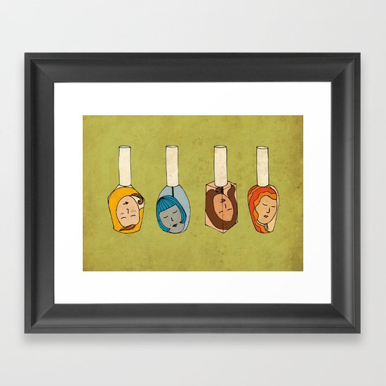 Some Girls Living In A Nailpolish Framed Art Print