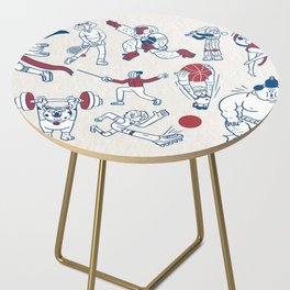 Athletes Doodle Side Table