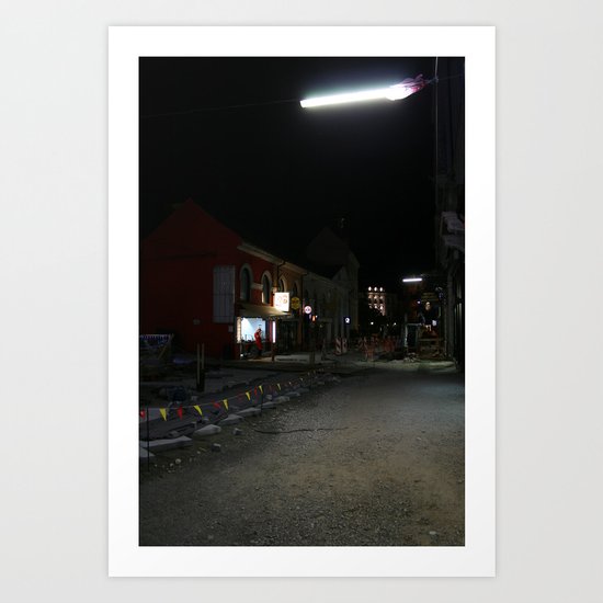Ljubljana night Slovenia Art Print