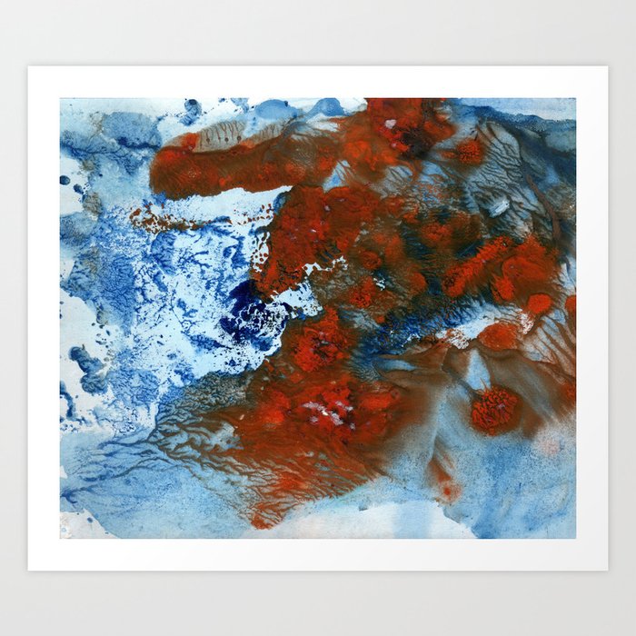 Abstract Watercolor Painted Background Art Print By