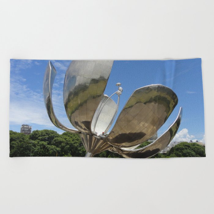 Argentina Photography - Beautiful Sculpture In Buenos Aires Beach Towel