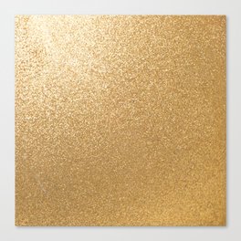 Gold tiny glitter  Canvas Print