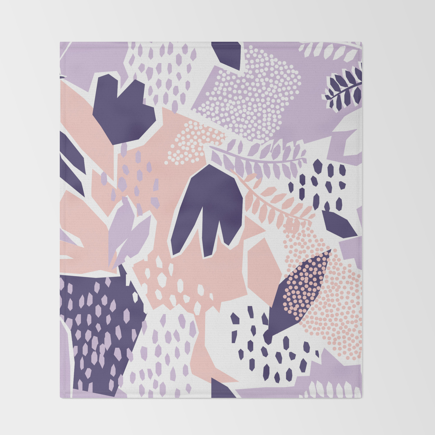 Pastel Cut Out Abstract Collage Throw Blanket By Lang Society6