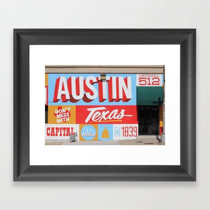 Austin, TX Framed Art Print
