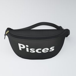 Pisces, Pisces Sign, Black Fanny Pack