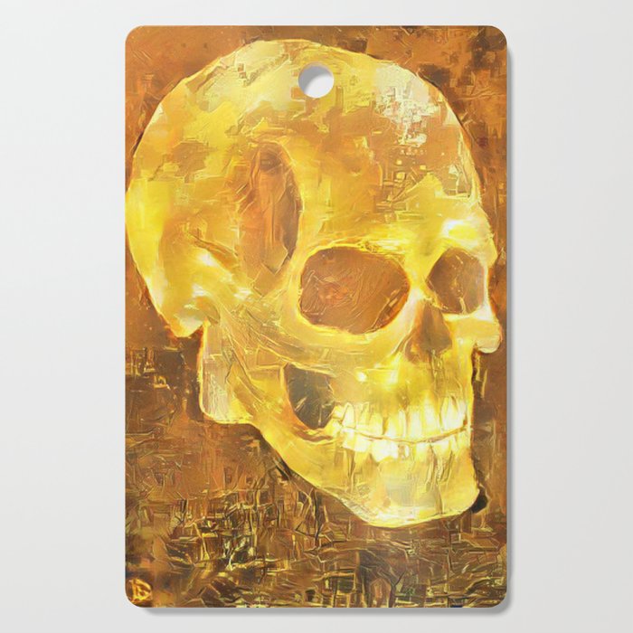 Golden Skull Cutting Board