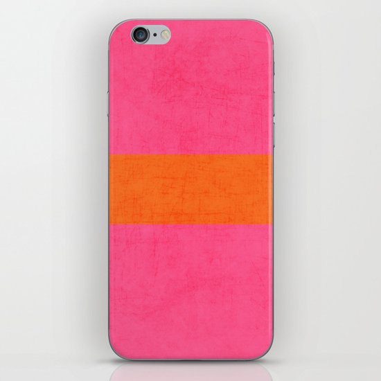 hot pink and orange classic iPhone & iPod Skin