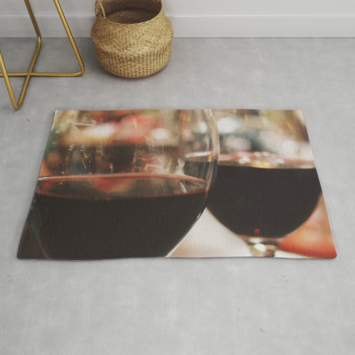 Spain Photography - Two Glasses Of Wine Rug