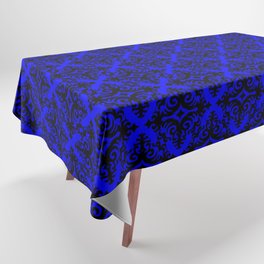 Damask (Black & Blue Pattern) Tablecloth