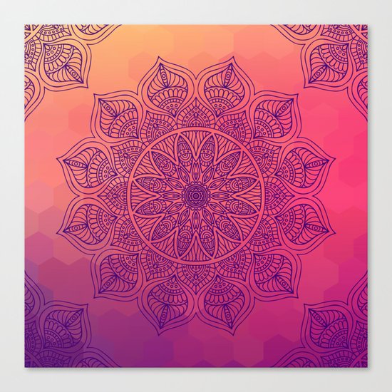 Happy Mandala Canvas Print