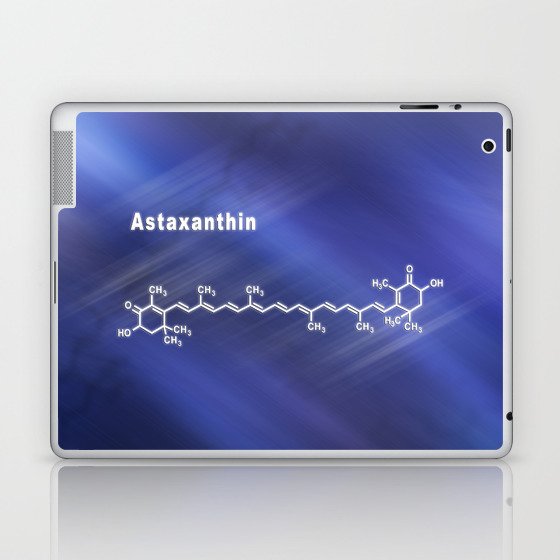 Astaxanthin keto-carotenoid, Structural chemical formula Laptop & iPad Skin