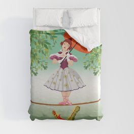 The Umbella girl With crocodile Duvet Cover