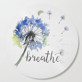 Breathe! Dandelion Floral Botanical Art Cutting Board
