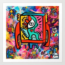 Graffiti Life Collage Colorful Art for the Soul by Emmanuel Signorino Art Print