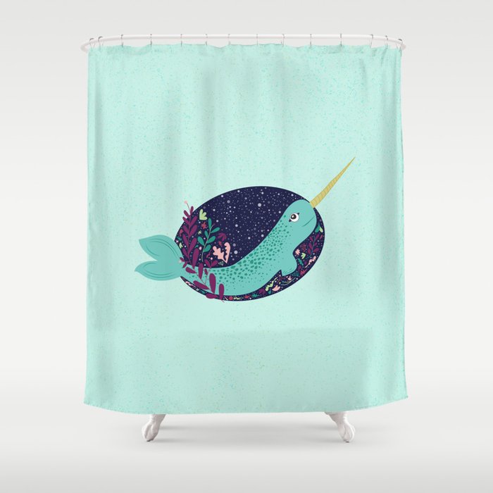 Narwhal Dream Shower Curtain